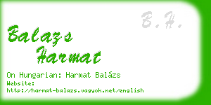 balazs harmat business card